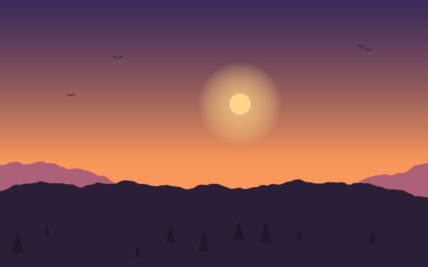 Illustrazione di un paesaggio