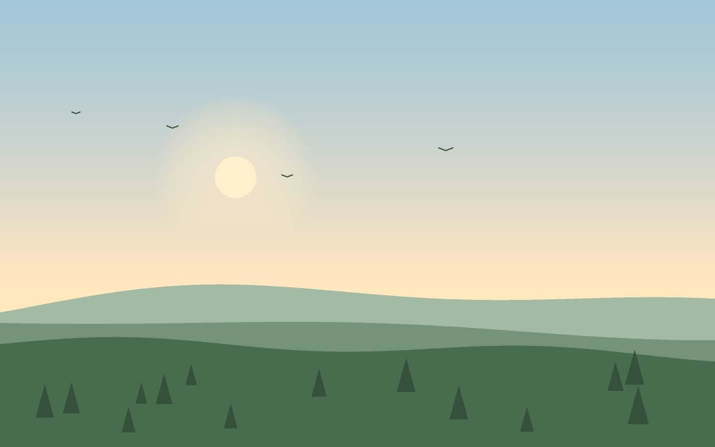Ilustração de uma paisagem
