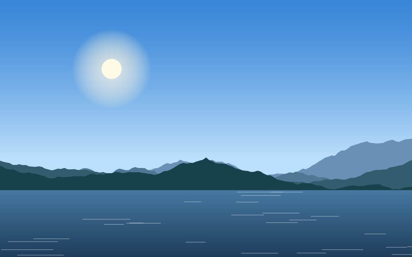 Ilustração de uma paisagem